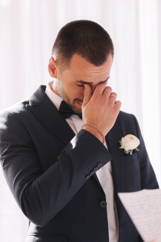 Groom Crying During Wedding